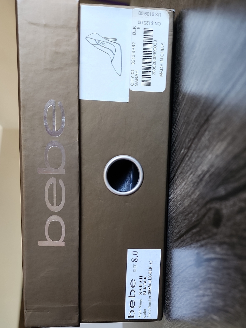 BEBE Sarah Black Pointed-Toe Stiletto Heels Size 8 EUC - Picture 11 of 12